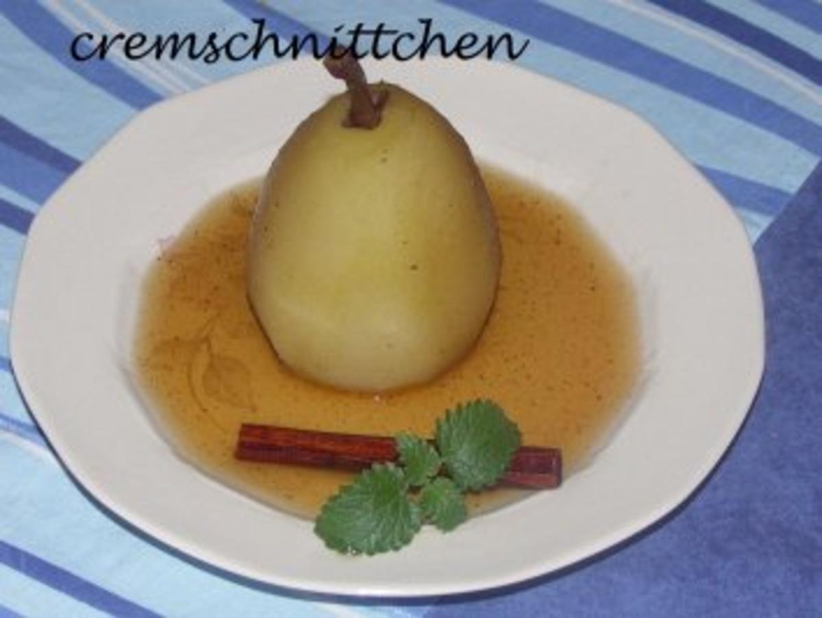 Zimtbirnen mit Weißwein und Zucker - Rezept mit Bild - kochbar.de