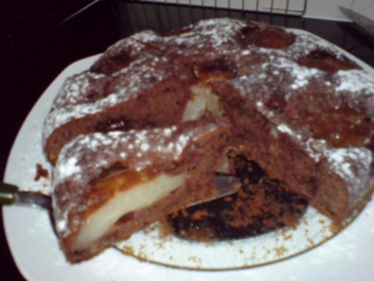 Birnen-Schoko-Nuss-Torte - Rezept