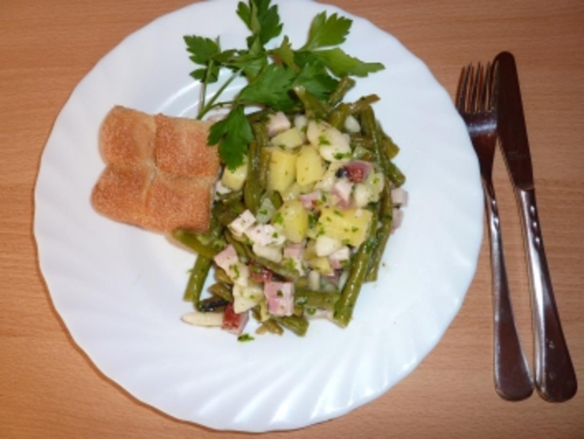 Salate: Birnen-Bohnen und Speck-Salat - Rezept