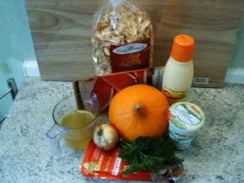 Rezept: Kürbis mit Bandnudeln und Schinken Bild Nr. 2 Kürbis mit Bandnudeln und Schinken - Rezept - Bild Nr. 2