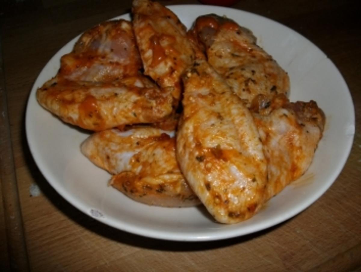 Asia Hähnchen wings mit knusper kartoffeln - Rezept