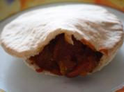 Currywurst in der Pitatasche - Rezept