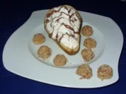 Beschwipste Birnensahnecreme mit Birnen-Nusskugeln - Rezept