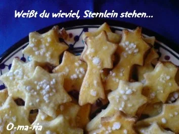 Rezept: Kleingebäck Weißt du wieviel Sternlein stehen....Vanille-Zitrus-Sterne Kleingebäck Weißt du wieviel Sternlein stehen....Vanille-Zitrus-Sterne - Rezept