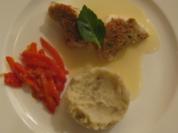 Rezept: Seeteufel mit Kardamomkruste und Topinamburpüree Seeteufel mit Kardamomkruste und Topinamburpüree - Rezept