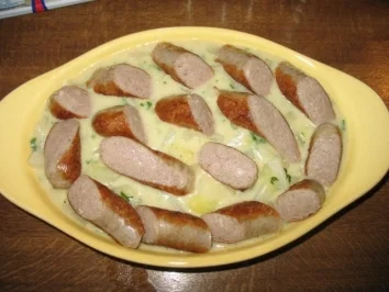 Kohlrabiauflauf mit Bratwurst - Rezept - Bild Nr. 6