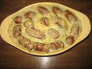 Kohlrabiauflauf mit Bratwurst - Rezept