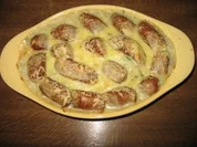 Kohlrabiauflauf mit Bratwurst - Rezept