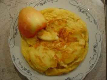 Rezept: Eierpfannkuchen mit Schinken und Äpfeln... Eierpfannkuchen mit Schinken und Äpfeln... - Rezept