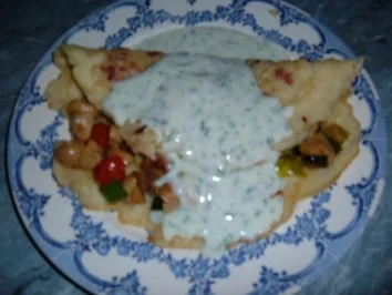 Omelett : Speckpfannkuchen......gefüllt - Rezept