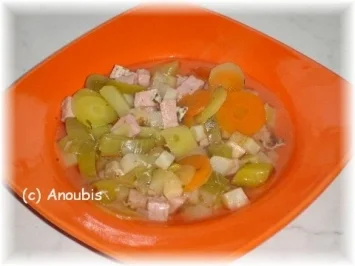 Rezept: Suppe/Eintopf - Schichtsuppe mit Kasseler Suppe/Eintopf - Schichtsuppe mit Kasseler - Rezept