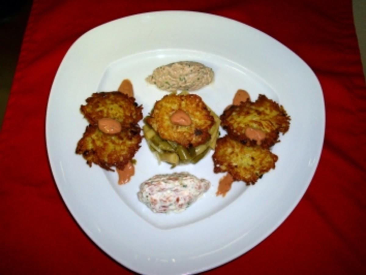Lachsmousse & Thunfischmousse mit kleinen Röstis als Vorspeise - Rezept - Bild Nr. 2