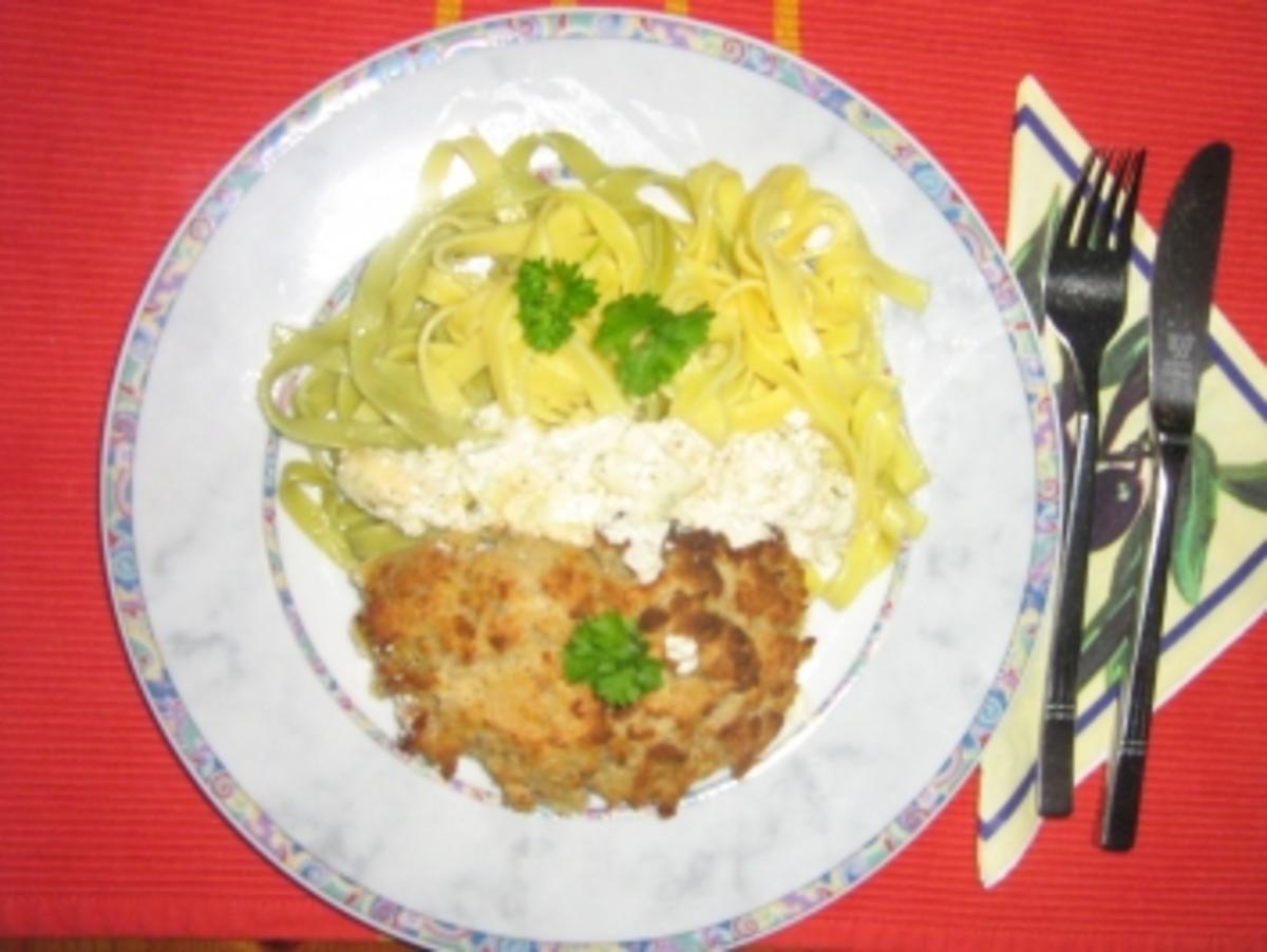 Zitronenlachs unter einer Parmesankruste mit Zitronensauce an Tagliatelle - Rezept - Bild Nr. 8