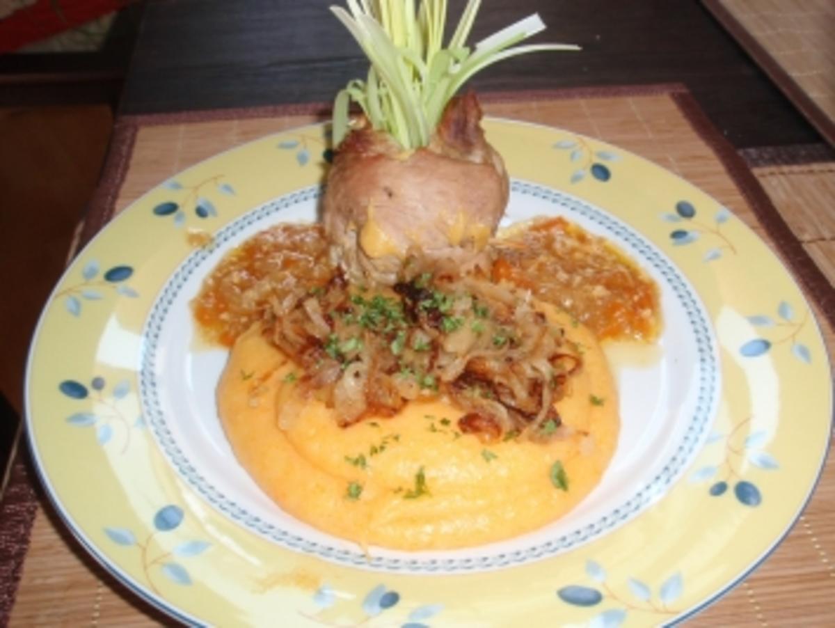 Schnitzelrosen mit Erdäpfel-Karotten-Püree - Rezept - Bild Nr. 5