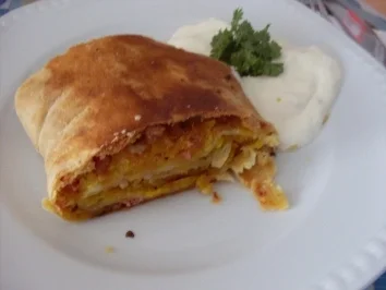 Rezept: Kürbisstrudel mit Knoblauchsauce Kürbisstrudel mit Knoblauchsauce - Rezept