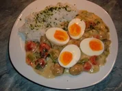 Eier : Pilzfrikassee mit Ei - Rezept