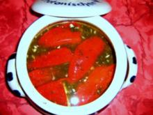gefüllte Paprika - kalt mit Knoblauch - Rezept