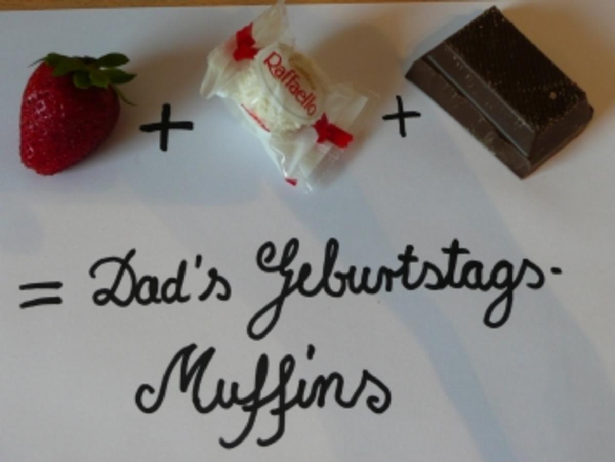 Erdbeer + Kokos + Schokolade = Dad's Geburtstagsmuffins - Rezept