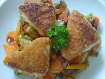 Ein Nest aus frischem Gartengemüse mit gefüllten Hähnchenschnitzel - Rezept - Bild Nr. 18