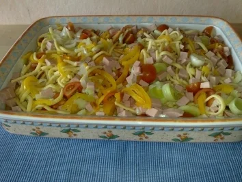 Buntes Spätzle Blech - Rezept