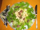 Gegrillter Schafskäse auf Blattsalat - Rezept
