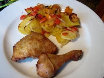 Hähnchen auf dem Blech - Rezept