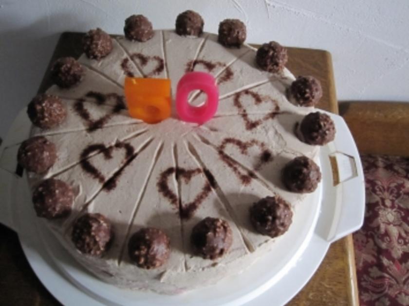 Rocher- Torte Ferrero - einfach - 338 kcal/100g Rocher- Torte Ferrero - einfach - 338 kcal/100g