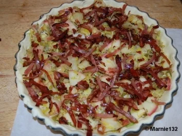 Apfel-Porree-Quiche - Rezept - Bild Nr. 7
