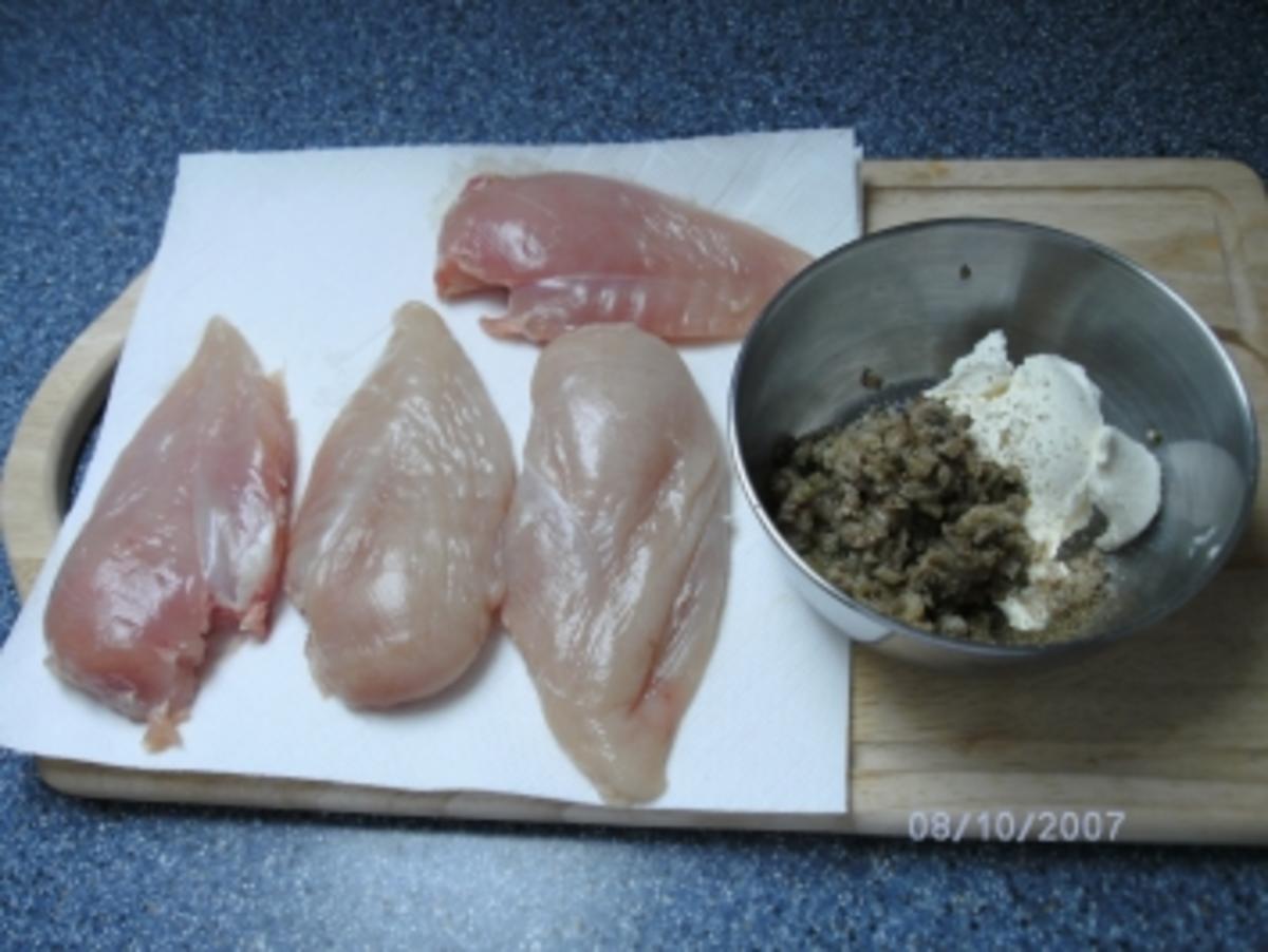 Hähnchenbrust mit Champignons gefüllt - Rezept - Bild Nr. 3