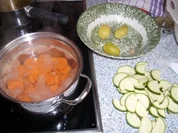 Gemüse-Kartoffelauflauf mit Schinken - Rezept