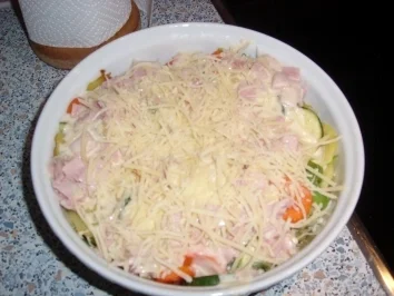 Gemüse-Kartoffelauflauf mit Schinken - Rezept - Bild Nr. 4