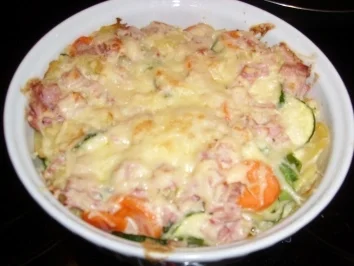 Gemüse-Kartoffelauflauf mit Schinken - Rezept - Bild Nr. 5