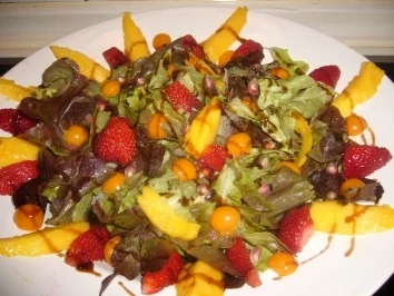 Rezept: Eichblattsalat mit Granatapfel Bild Nr. 3 Eichblattsalat mit Granatapfel - Rezept - Bild Nr. 3