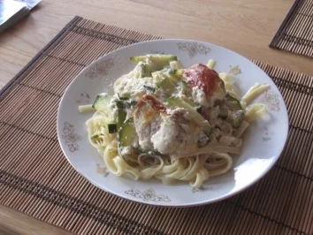 Schweinelendchen auf Zucchinigemüse - Rezept