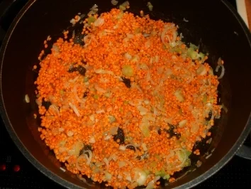 Rezept: Spaghetti mit roter Linsensauce Bild Nr. 5 Spaghetti mit roter Linsensauce - Rezept - Bild Nr. 5