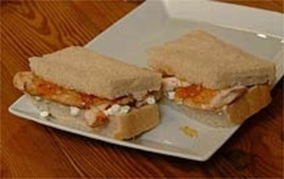 Sandwiches mit Hüttenkäse, Hühnerbrust und Apfelchutney - Rezept - Bild Nr. 9