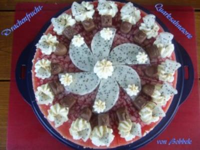 Rezept: Torte: Drachenfrucht-Quarksahnetorte Torte: Drachenfrucht-Quarksahnetorte - Rezept