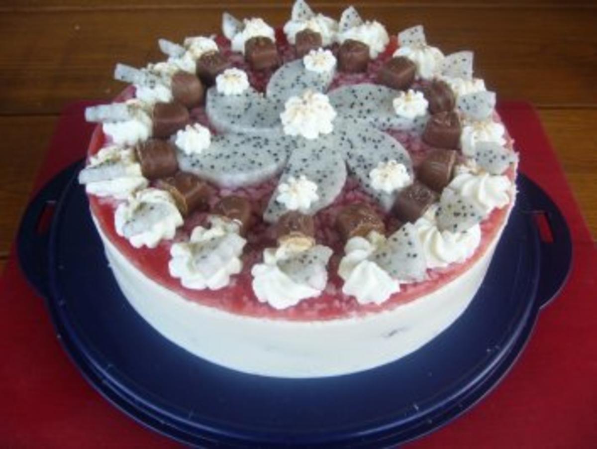 Torte: Drachenfrucht-Quarksahnetorte - Rezept - Bild Nr. 6
