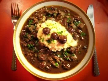 Hähnchenleberragout mit Sherry und Kirschen - Rezept - Bild Nr. 3