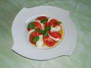 Vorspeise  Tomate-Mozzarela mit Basilikum - Rezept