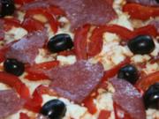 Italienische Salamipizza - Rezept