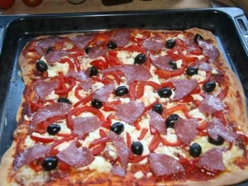 Italienische Salamipizza - Rezept - Bild Nr. 6