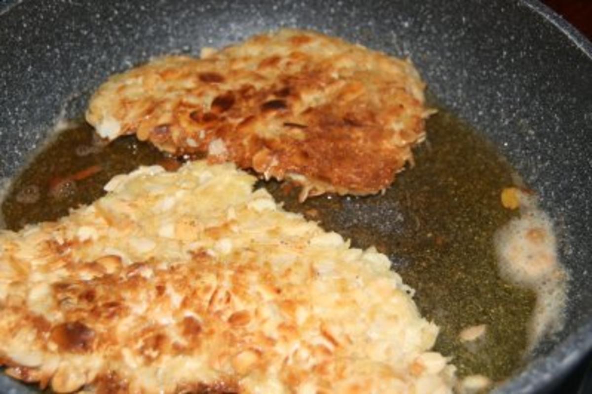 Mandel-Puten-Schnitzel mit indischem Kartoffelsalat - Rezept - Bild Nr. 3