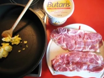 Kotelett mit Erbsen-Möhren und Stampfkartoffel - Rezept - Bild Nr. 5