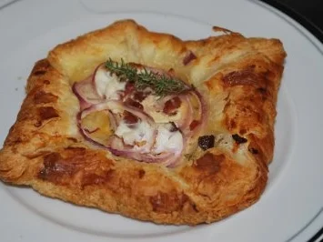 Ziegenkäse-Zwiebel-Tarte - Rezept - Bild Nr. 3