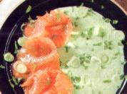 antipasti puree di piselli e salmone - Rezept