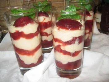 Dessert: Ein Jahr Kochbar!!! Ein Dessert für meine Freunde!!! Viele Gläser...:-))) - Rezept