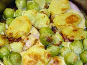 Rosenkohl-Kasseler-Pfanne - Rezept