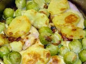 Rosenkohl-Kasseler-Pfanne - Rezept