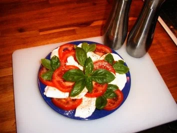 VORSPEISE: Tomate - Mozarella- Basilikum - Rezept